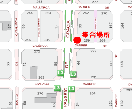 ツアー集合場所　地図