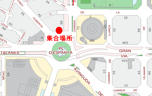 ツアー集合場所　地図