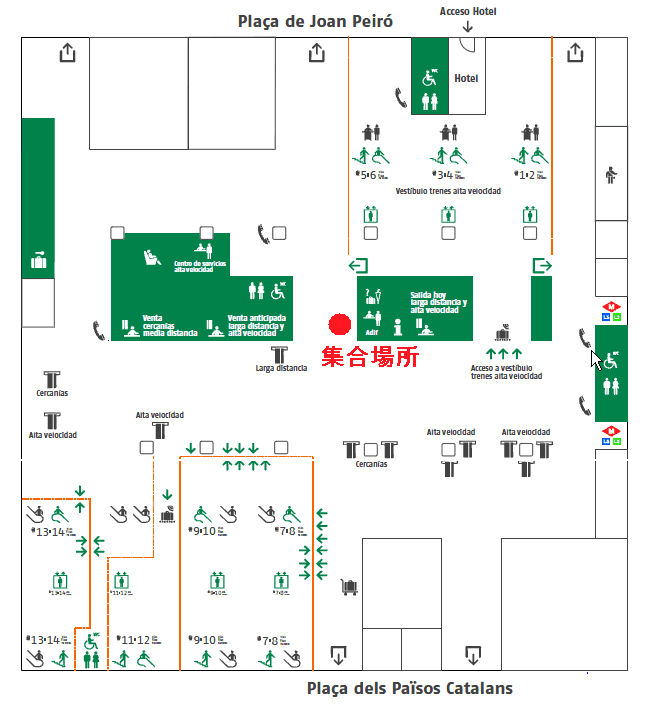 ツアー集合場所　地図